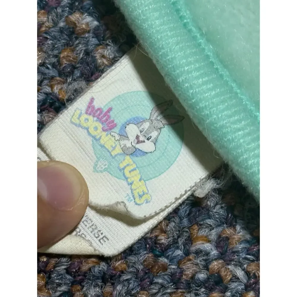 Vintage Baby Looney Tunes Baby Tweety Bird Pastel Infant Blanket 28x42
